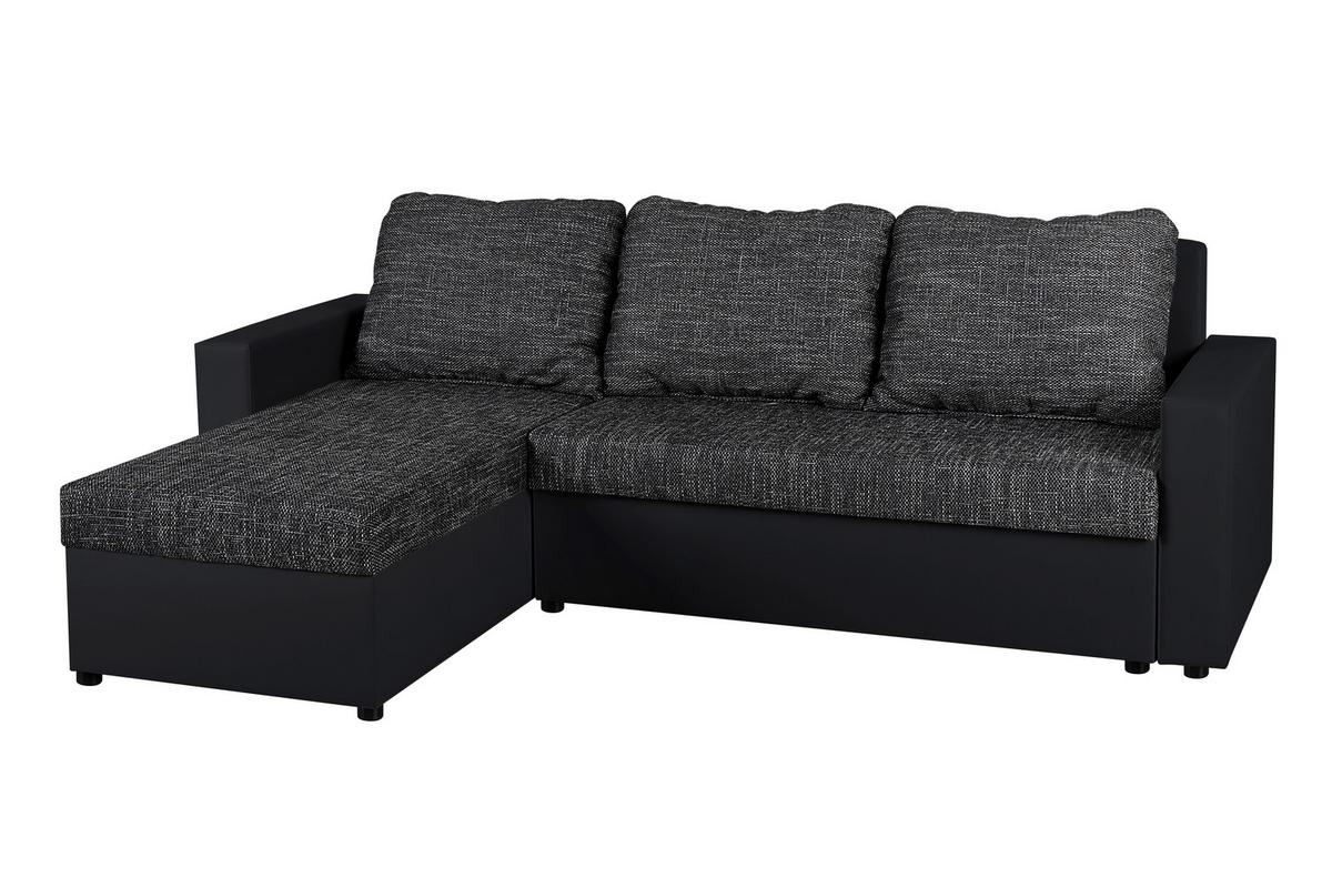 Ecksofa Hit Schwarz S: 147x228 cm - Schwarz, Design, Holzwerkstoff/Textil (147/228cm) - P & B