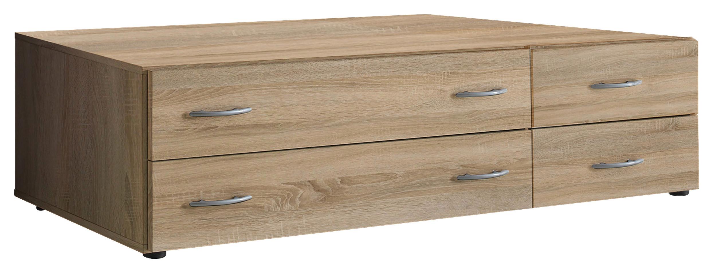 Fiókos Tároló Joe 121/33cm *top Ár* - Sonoma tölgy, Basics, faalapú anyag (121/33/51cm) - Best Price