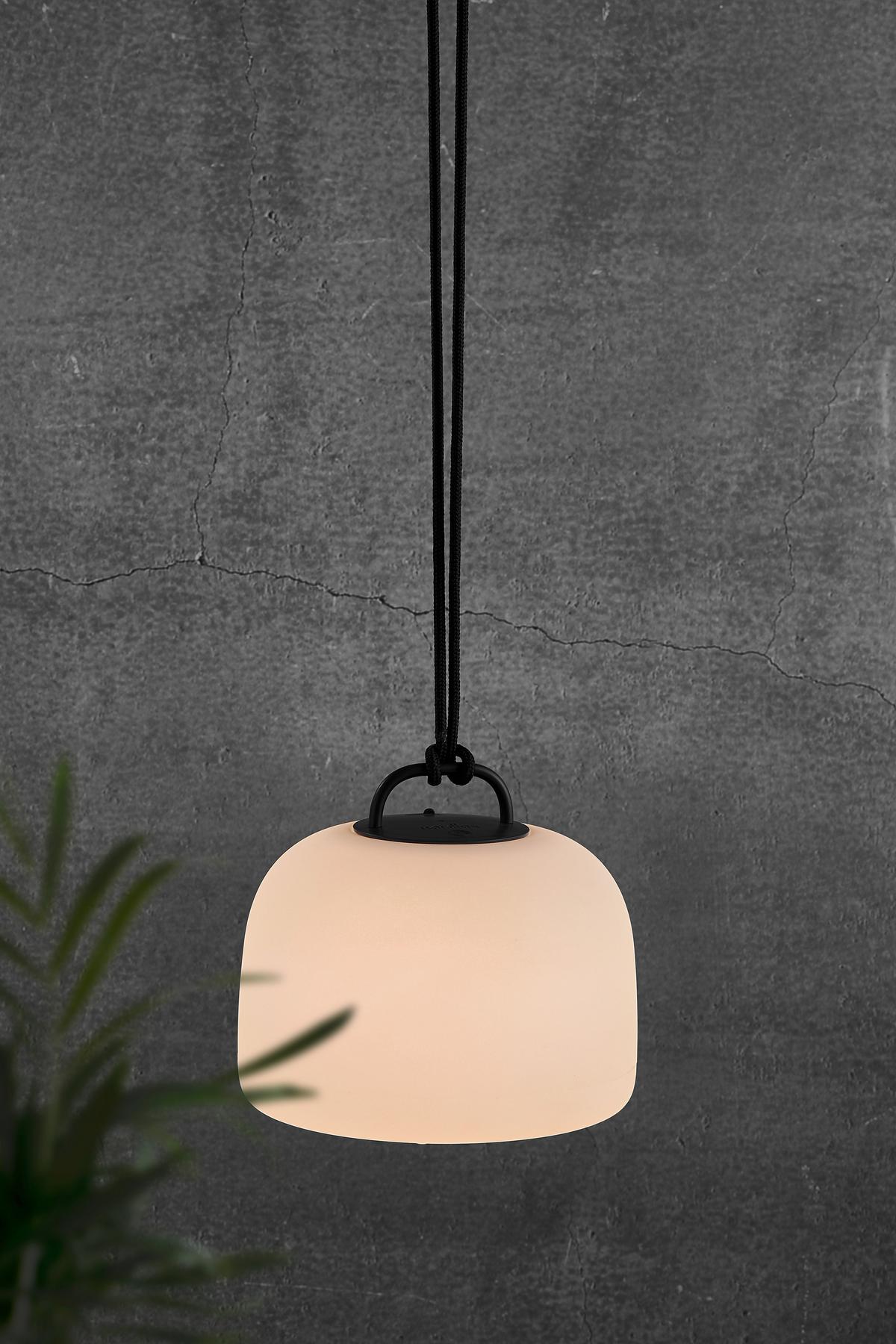 LED-Außenleuchte Kettle Weiß Schwarz D: 22 cm - Schwarz/Weiß, Design, Kunststoff (22/19,6cm) - Nordlux