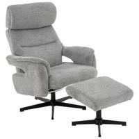 Relaxsessel Natalia Grau B: 73,5 cm - Schwarz/Grau, Basics, Holz/Textil (73,5/110/88,5cm) - Livetastic