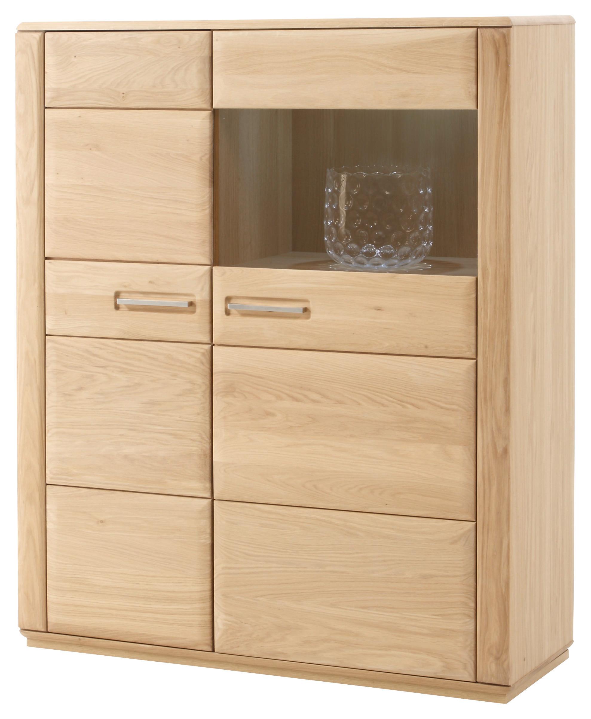 Highboard teilmassiv B: 107 cm Sena Eichefarben