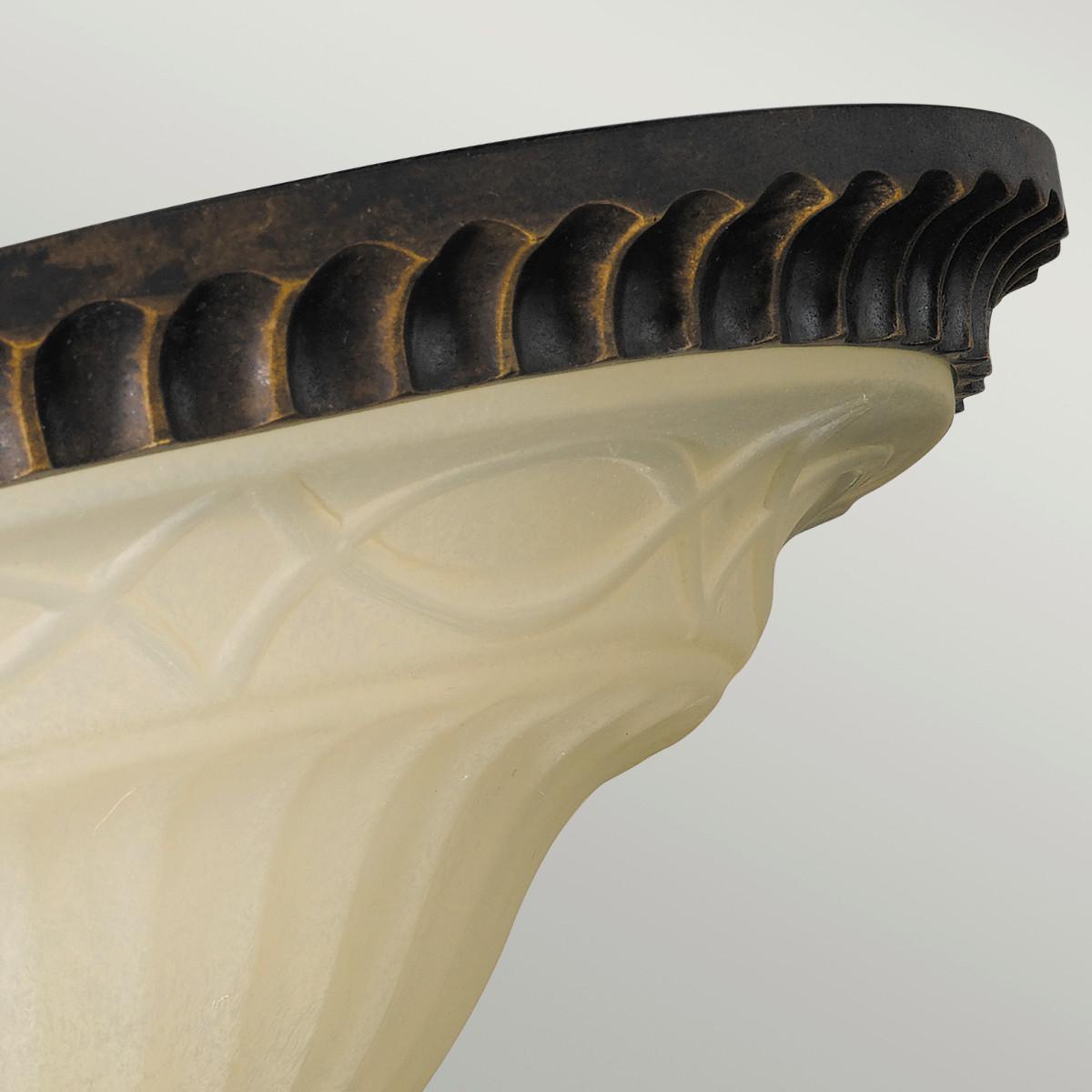 Deckenleuchte Fe-Drawing-Room-Fa - Braun, KONVENTIONELL, Glas/Metall (33/15.2cm) - Elstead Lighting