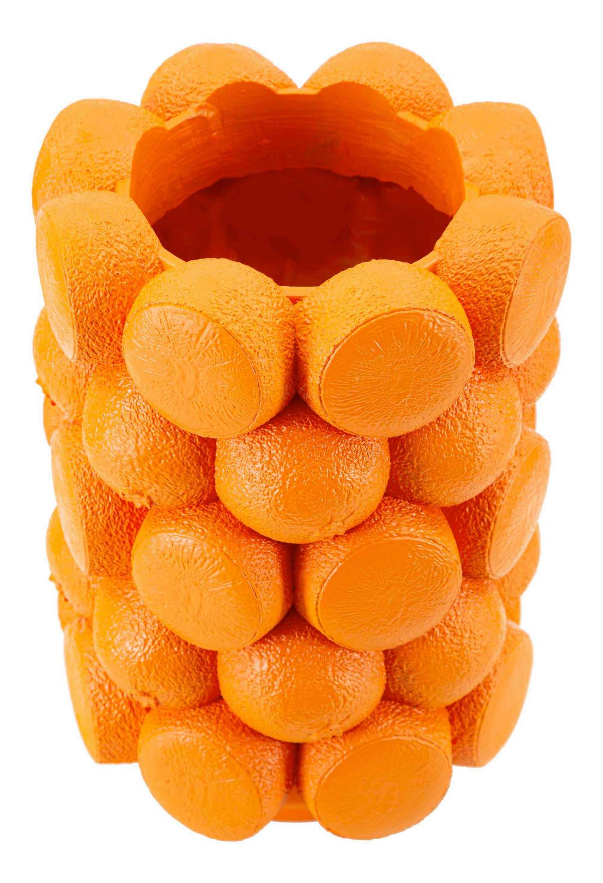 Vase Orange B: 19 Cm - Orange, Basics, Kunststoff (19/28/19  cm)