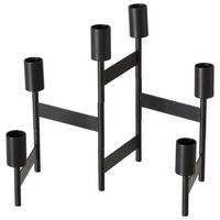 Svietnik na dlhé sviečky KALIKA I - čierna, Modern, kov (51/22/2,5cm) - Mömax