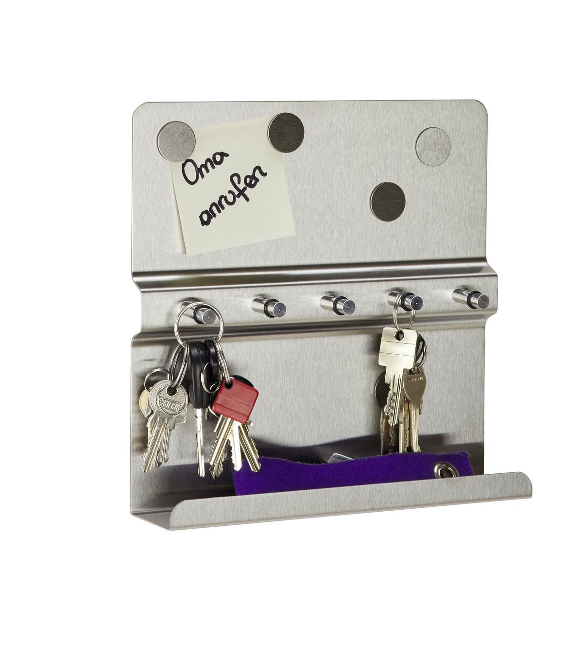VĚŠÁK NA KLÍČE KEY - barvy nerez oceli, kov (25/6/25cm) - Mömax