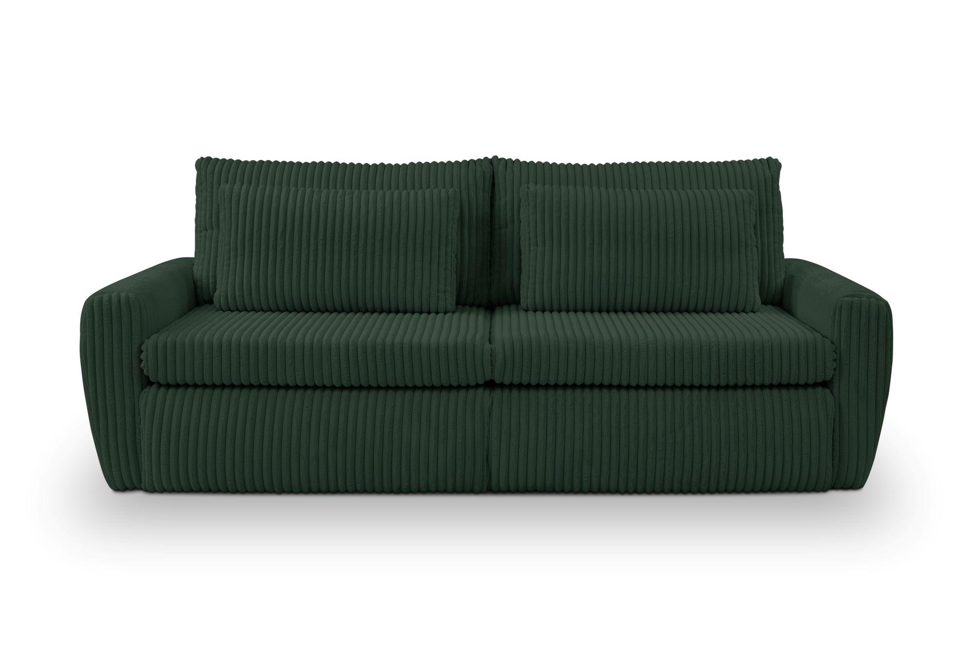 Schlafsofa Mevi Grün B: 240 Cm - Grün, MODERN (240/72-90/120cm) - Premium Living