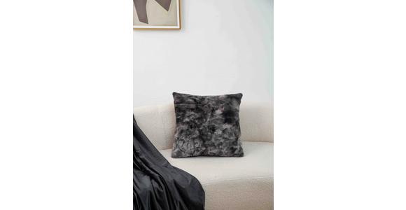 Fellkissen Dina - Anthrazit, MODERN, Textil (45/45cm) - Luca Bessoni