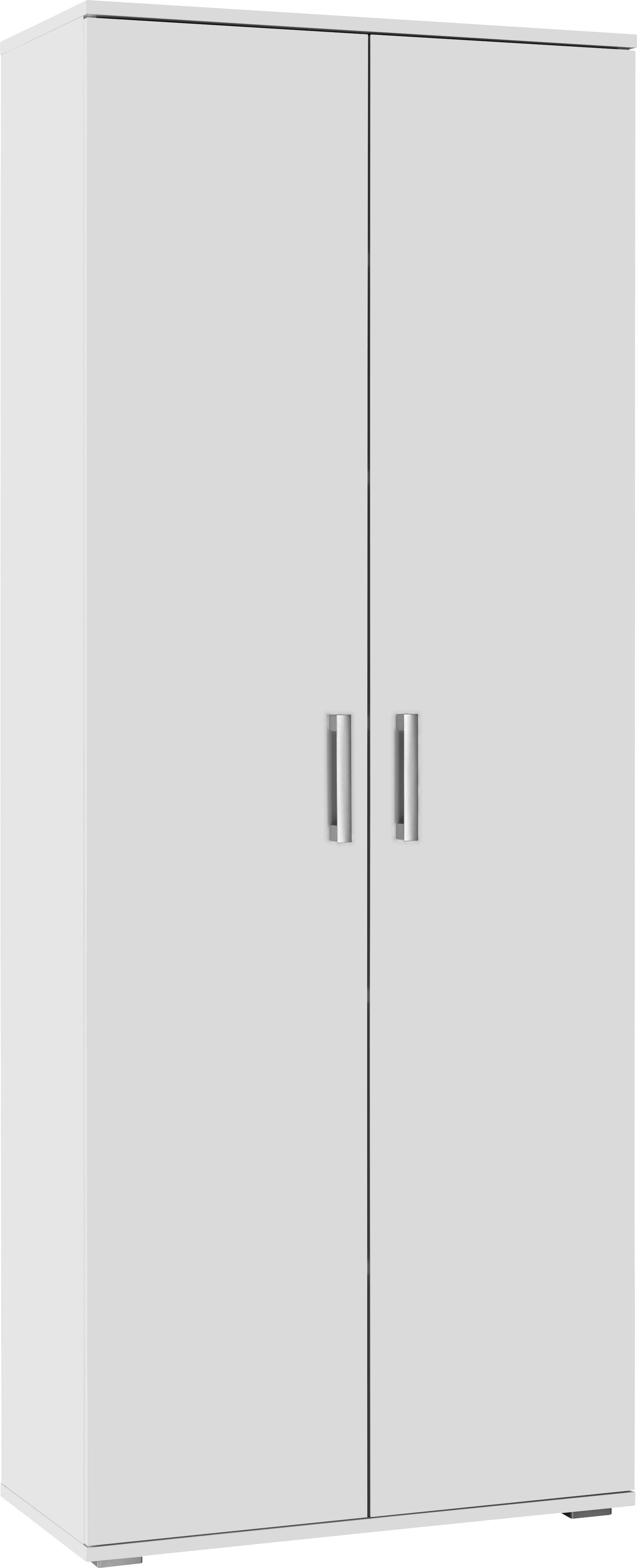 VIACÚČELOVÁ SKRIŇA JIMMY - biela/hliníková, Modern, kompozitné drevo/plast (70/179/34cm) - Mömax
