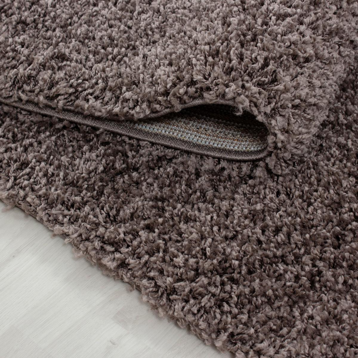 Hochflor Teppich Taupe Dream 80x150 cm - Taupe, KONVENTIONELL, Textil (80/150cm)