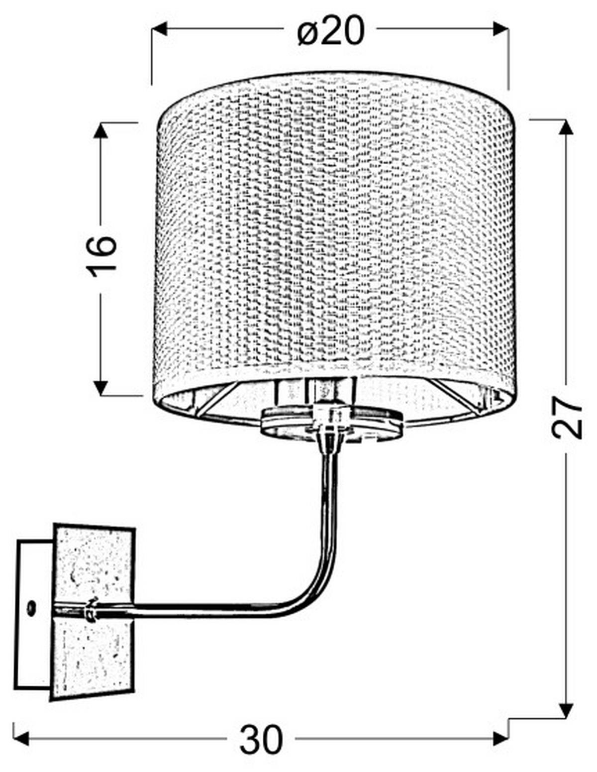 Wandleuchte 21-11473 Estera - Chromfarben, KONVENTIONELL, Kunststoff/Metall (20/30/27cm)