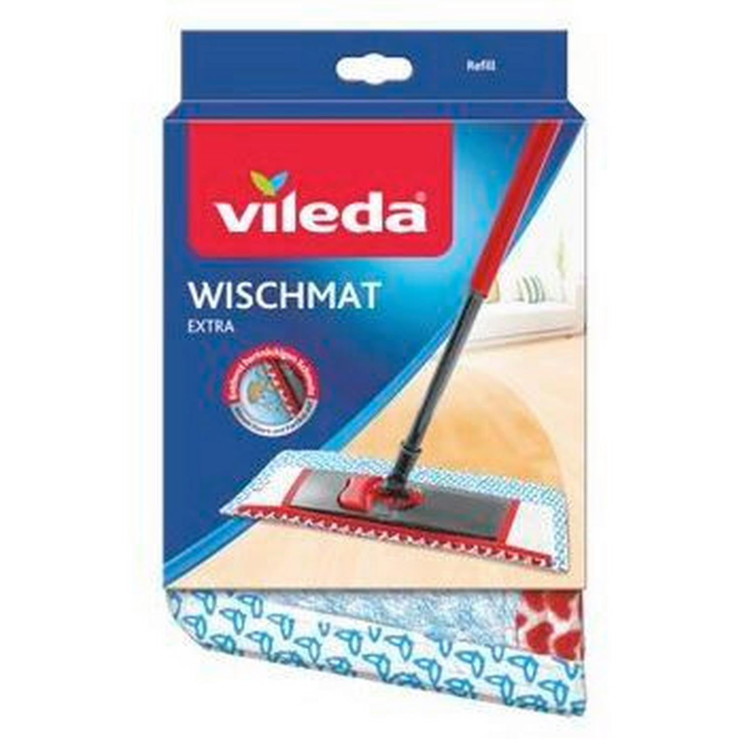 Vileda Wischbezug Wischmat Extra Blau, Rot, Weiß 20x29x18,5 cm
