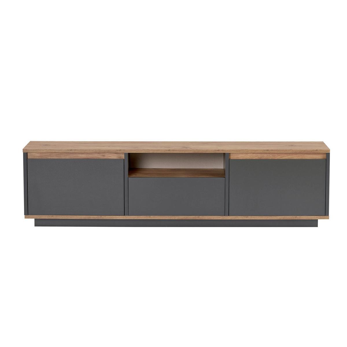 TV-ELEMENT Anthrazit/Pinienfarben B:160cm - Anthrazit/Pinienfarben, MODERN, Holzwerkstoff (160/42/30cm)