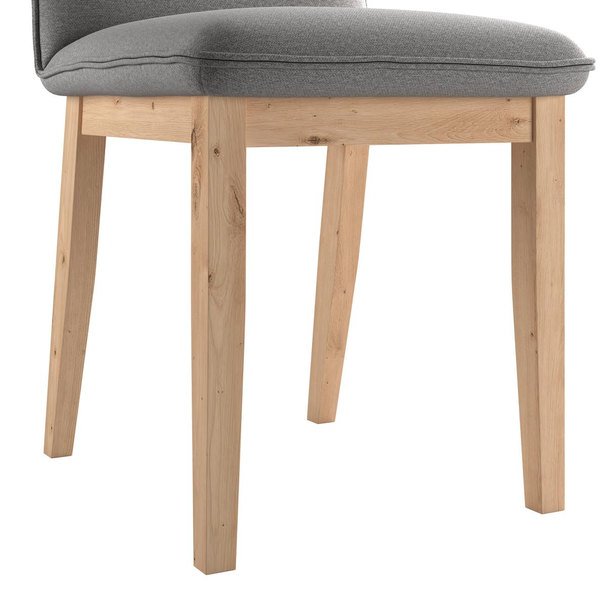 Vierfußstuhl Beluna Ii Webstoff Dunkelgrau, B: 47cm - Eichefarben/Dunkelgrau, KONVENTIONELL, Holz/Textil (47/91/44cm) - James Wood