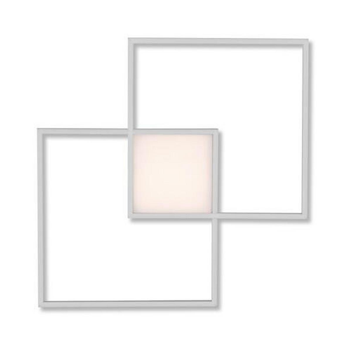 LED-Deckenleuchte Asmin L: 60 cm Mit 3 Helligkeitsstufen - Silberfarben, Design, Kunststoff/Metall (60/60/5,3cm)
