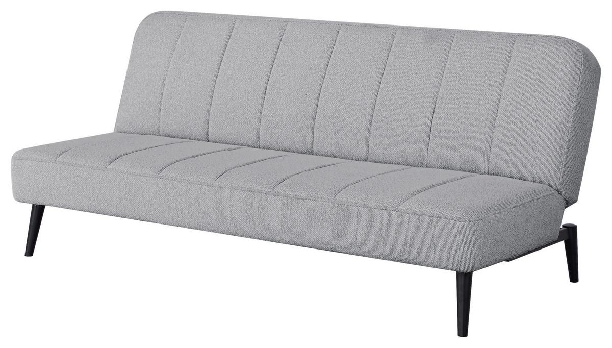 Schlafsofa Lino Grau B: 192 cm - Schwarz/Grau, Design, Holz/Textil (192/82/90cm) - Livetastic