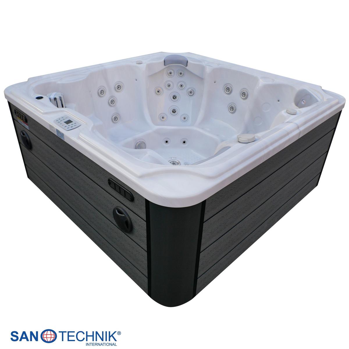 Whirlpool Kunststoff XXL1912 210x210x95 cm - Schwarz/Weiß, Basics, Kunststoff (210/95/210cm)