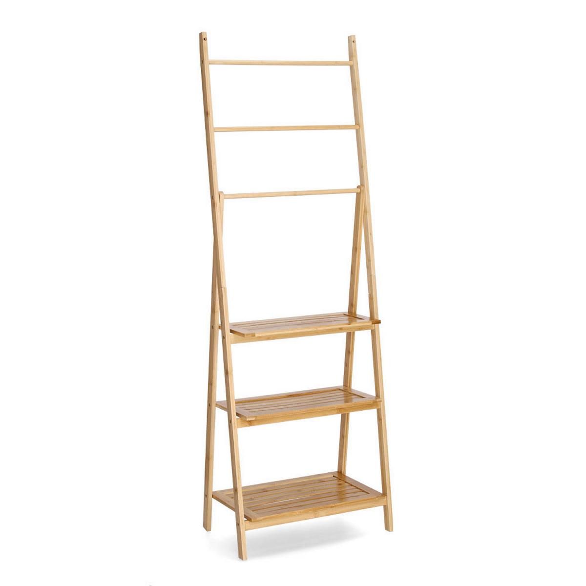 Leiterregal Naturfarben BxHxT. 53,5x30,5x1,5 cm - Naturfarben, Basics, Holz (53,5/30,5/1,54cm) - Zeller Present