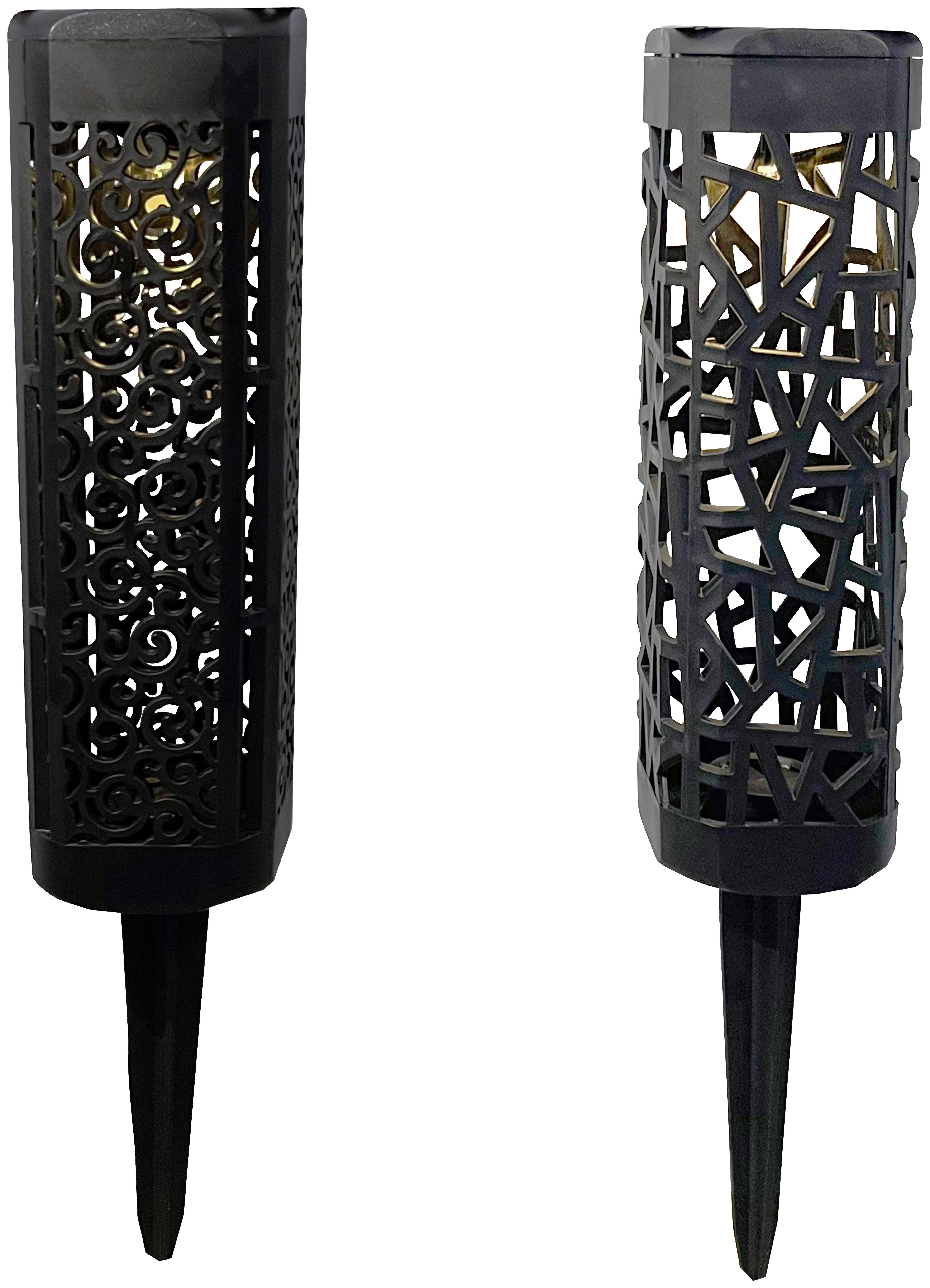 Solarleuchte Leni - Schwarz, KONVENTIONELL, Kunststoff (6/6/33cm) - Ondega