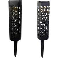 Szolárlámpa Leni - fekete, Konventionell, műanyag (6/6/33cm) - Ondega