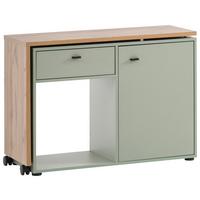 Schreibtisch Tiny Working Eichefarben/grün B: 104,6 Cm - Eichefarben/Grün, MODERN, Holzwerkstoff/Kunststoff (104,6/75,3/39cm) - MID.YOU