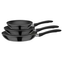 Pfannenset Nova Schwarz, 3-teilig - Schwarz, Basics, Metall (20+24+28cm) - GSW