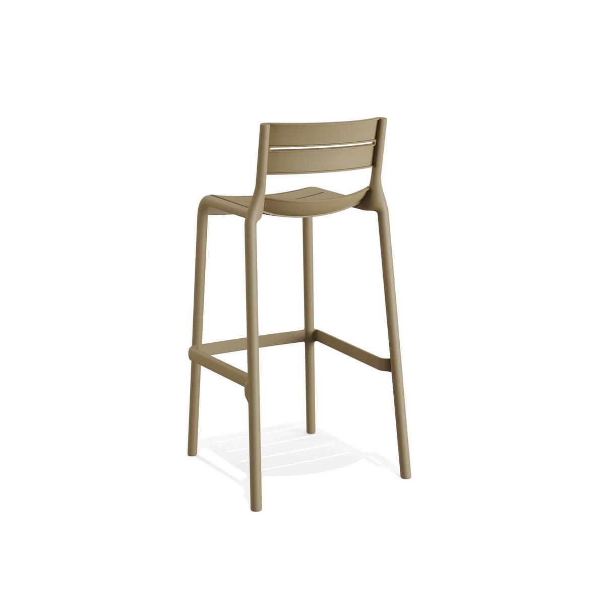 Gartenstuhl-Set 4x Calor – Barstuhl Sand - Sandfarben, MODERN, Kunststoff (49/100/49cm)