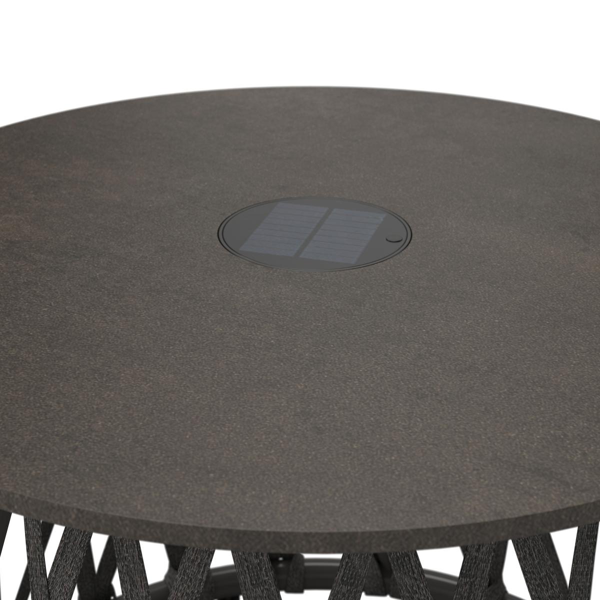 TERASOVÁ SEDACIA SÚPRAVA ELEA - antracitová/tmavosivá, Modern, kov/textil (234/74/77cm) - Bessagi Garden