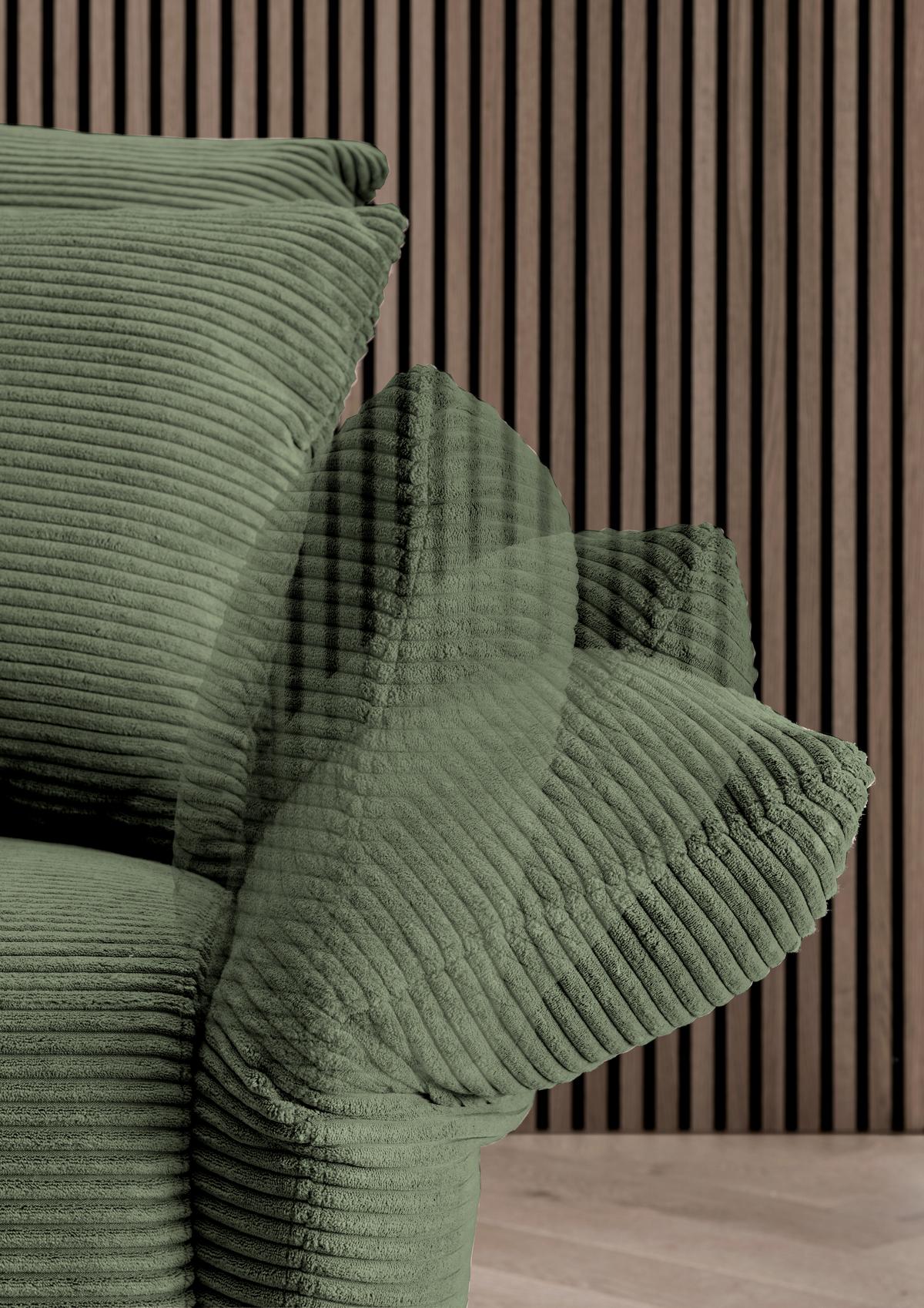 Ecksofa Vanilla Dunkelgrün S: 256x294 cm - Dunkelgrün/Schwarz, Design, Textil (256/294cm) - Livetastic