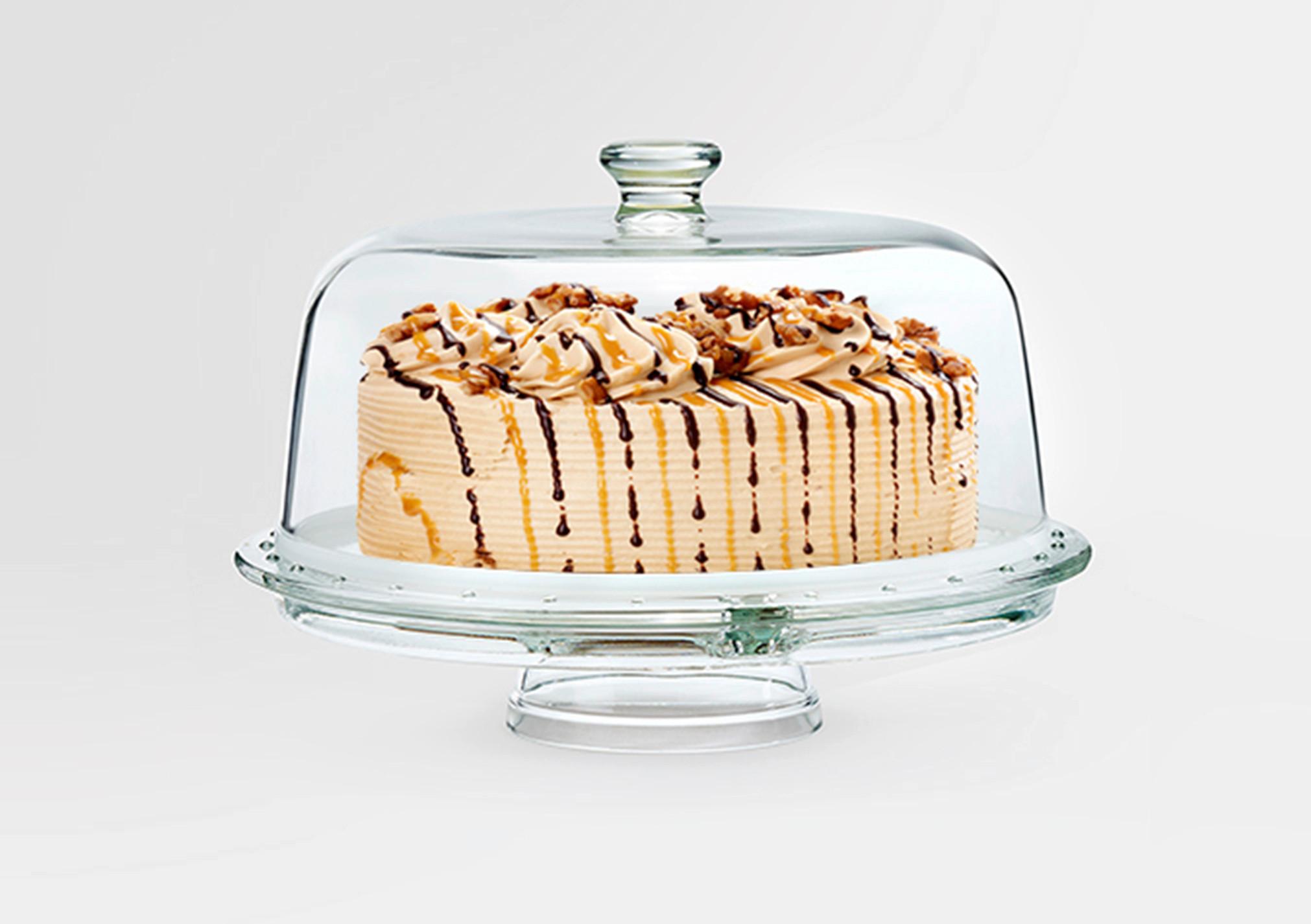 Tortenglocke 2-Tlg. Glas, Transparent - Transparent, Basics, Glas (31/21cm) - Creatable
