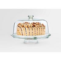 Tortenglocke 2-Tlg. Glas, Transparent - Transparent, Basics, Glas (31/21cm) - Creatable