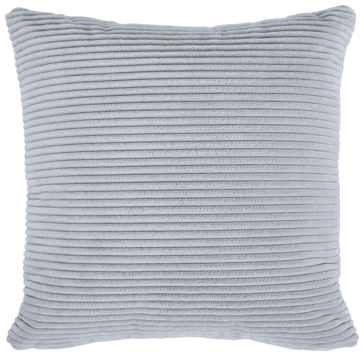 Ecksofa Mit Zierkissen Pearl Grau 196x303 Cm - Schwarz/Grau, Design, Textil (196/303cm) - Livetastic