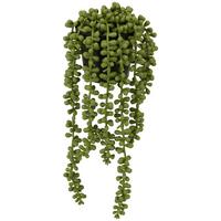 Kunstpflanze Sedumhänger Grün L: 34 cm, Casimir - Schwarz/Grün, Basics, Kunststoff (34cm) - Ondega