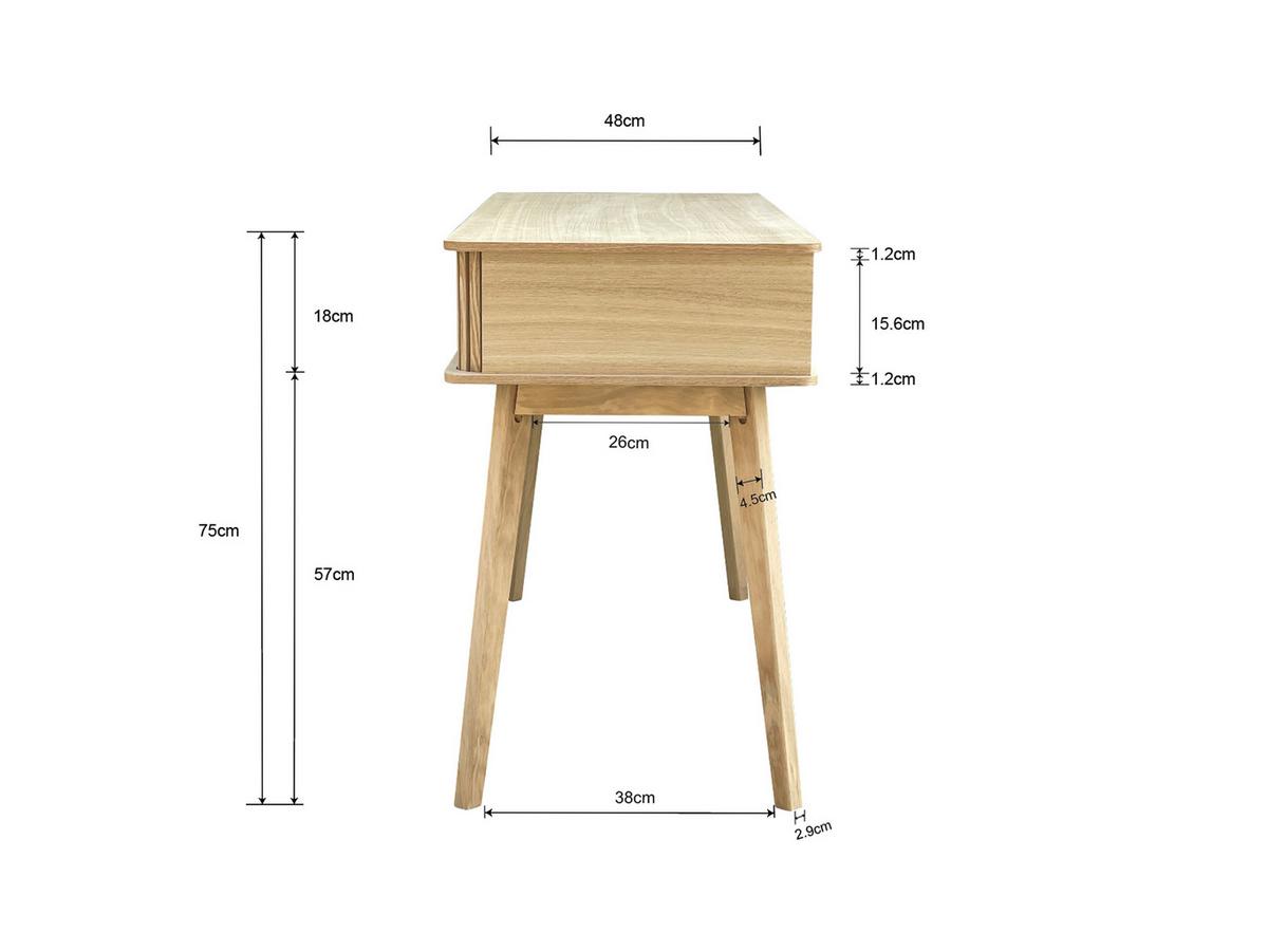 Schreibtisch Skandy Naturfarben - přírodní barvy, Moderní, dřevo/kompozitní dřevo (120/75/48cm) - Premium Living