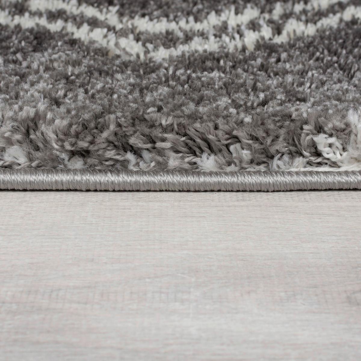 Hochflorteppich Atlas - Grau, KONVENTIONELL, Textil (80/150cm)