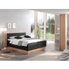 Boxspringbett Mit Topper & Bettkasten 200x200 Moneta - Dunkelgrau/Eichefarben, MODERN, Holz/Textil (200/200cm) - MID.YOU