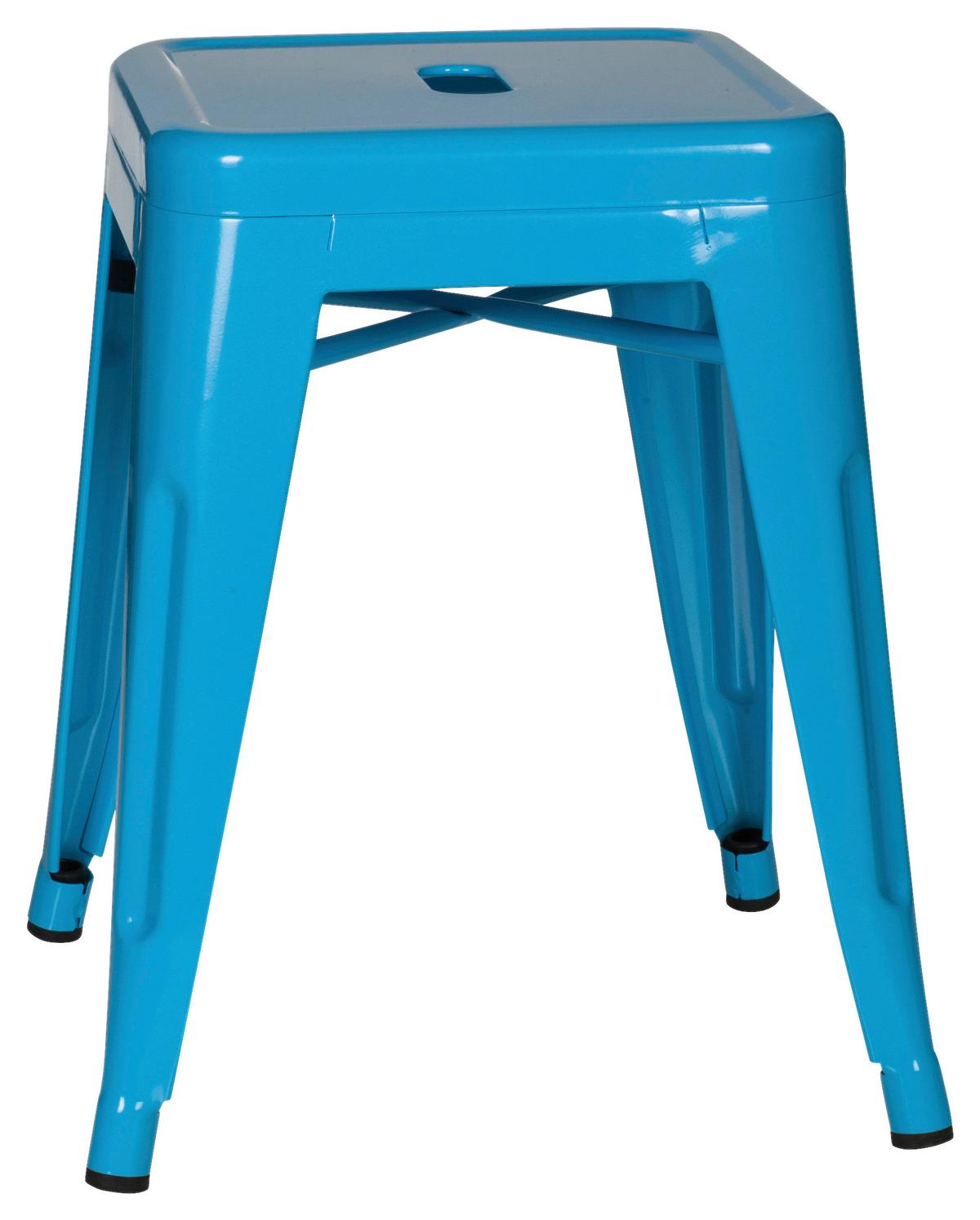 Hocker Vantaggio Stahl Hellblau H: 46 Cm Stapelbar - Hellblau, Basics, Metall (39/46/39cm) - MID.YOU