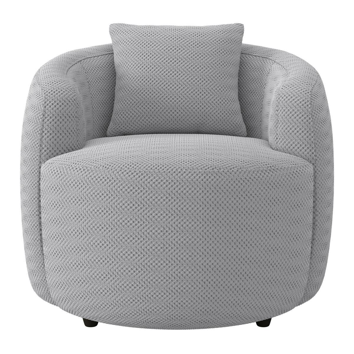Sessel Pina - Hellgrau/Schwarz, MODERN, Textil (81/74/81cm)