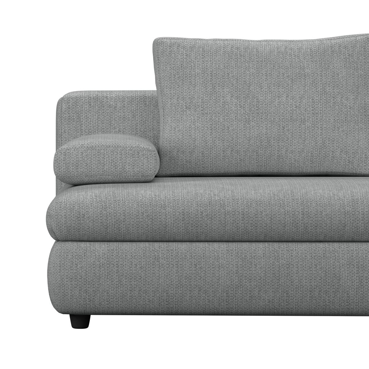 3-Sitzer-Sofa Mit Schlaffunktion Olso Hellgrau - Hellgrau, Trend, Holz/Kunststoff (205/72/100cm)