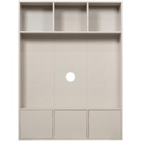WOHNWAND Meggy Grau B: 160cm - Grau, Design, Holz (160/215/40cm) - Livetastic