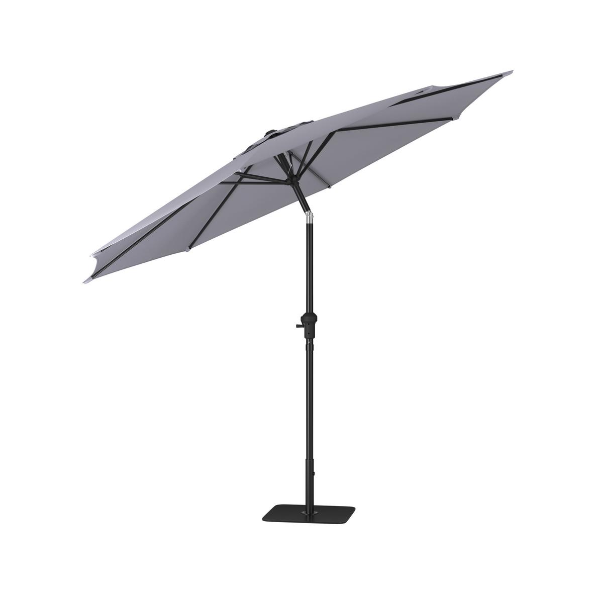 Sonnenschirm Tropea - Dunkelgrau/Hellgrau, MODERN, Textil/Metall (291cm) - Beldano