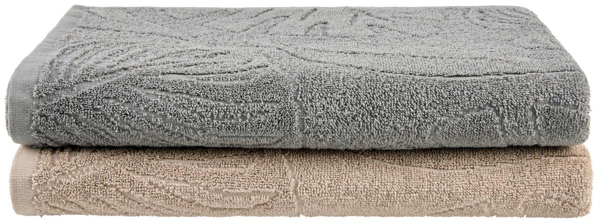Strandtuch Tropical - Grau, MODERN, Textil (75/150cm) - Luca Bessoni