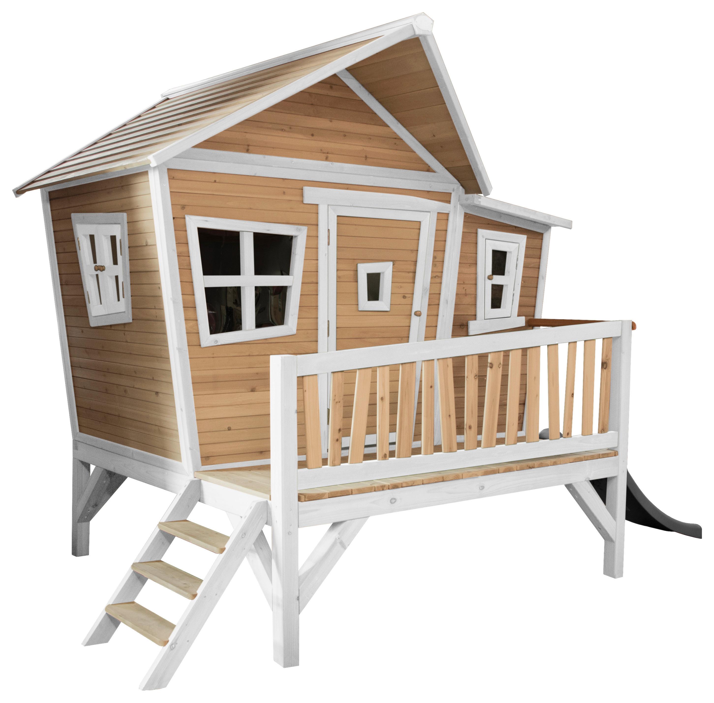 Spielhaus A030.108.81 - Hellgrün/Braun, KONVENTIONELL, Holz/Kunststoff (123/12,8/152cm) - Ambia Garden