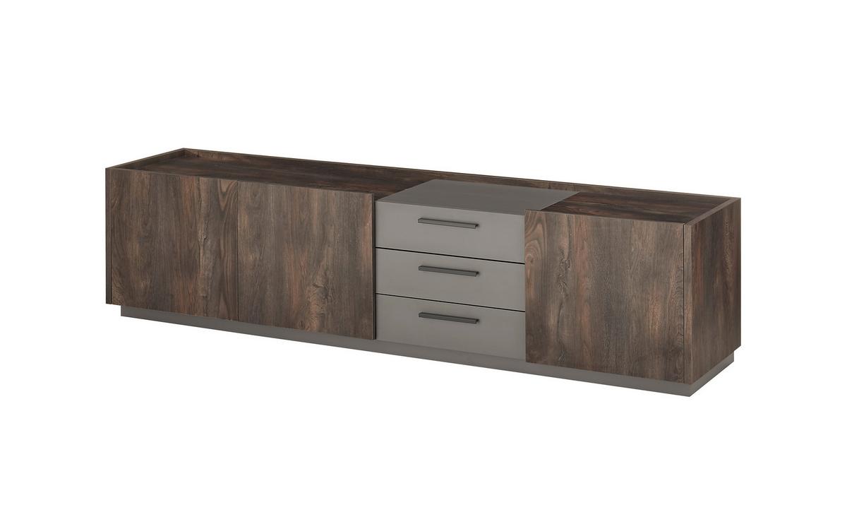 Lowboard Largo Anthrazit/Eichefarben B: 200cm - Eichefarben/Anthrazit, Design, Holzwerkstoff (200/50/45cm) - MID.YOU