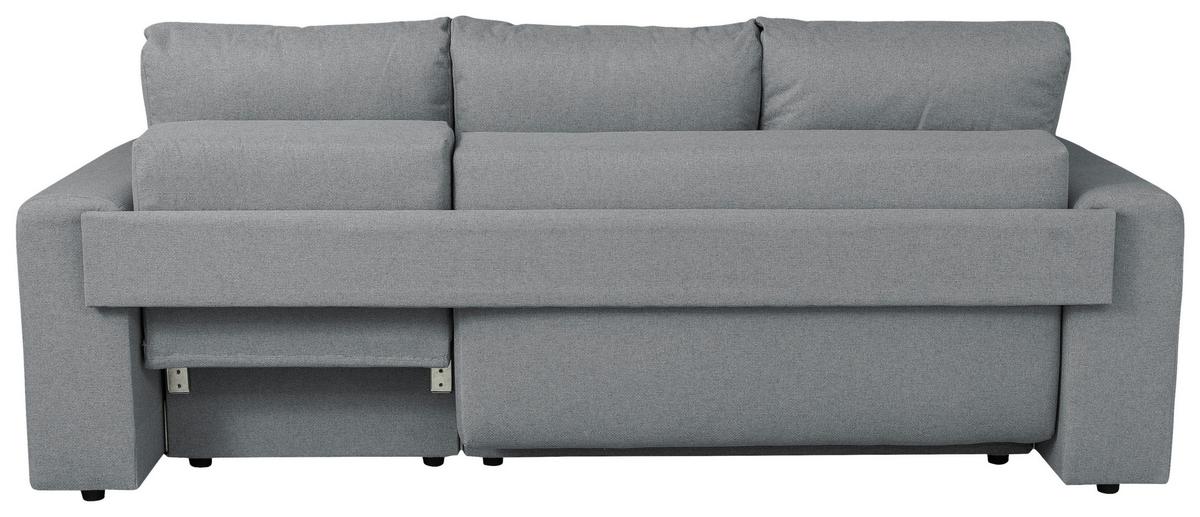 Ecksofa Bega - Chromfarben/Schwarz, Basics, Textil (240/153cm) - P & B