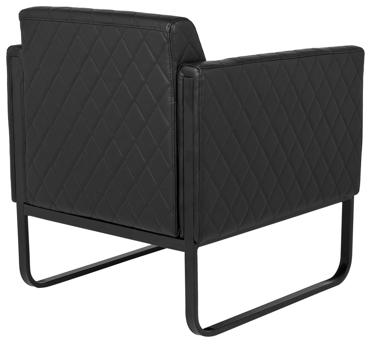 Sessel Aruba Black Schwarz - Schwarz, MODERN, Textil (67/78/71cm) - MID.YOU