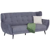 Třímístná pohovka PESCARA, antracitová - černá/antracitová, Moderní, textil (221/105/98cm)