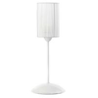 Tischleuchte Weiß Hg L: 15 cm 6w - Weiß Hochglanz, Basics, Kunststoff/Textil (15/15/39cm)