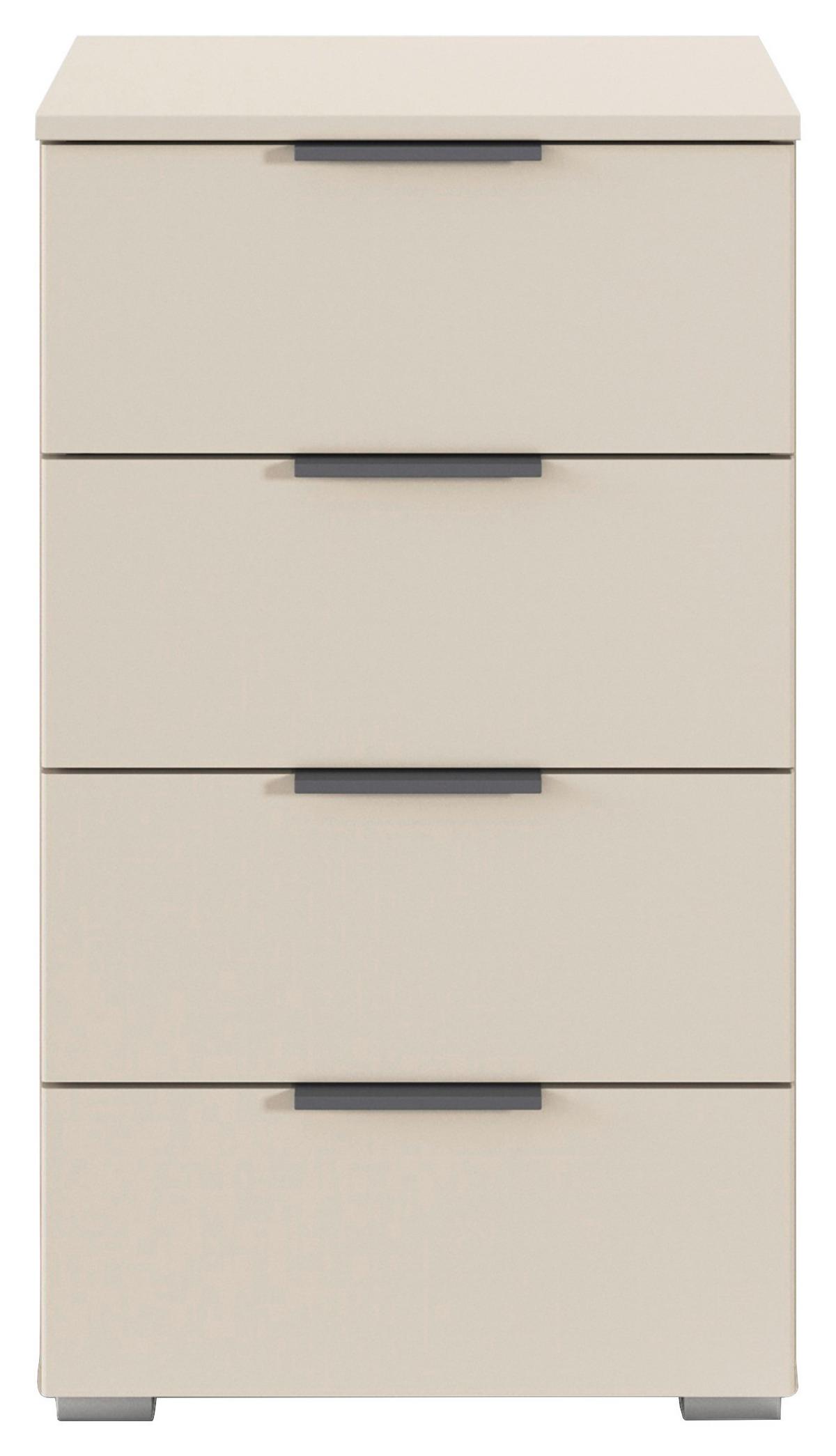 Nachtkästchen Alabama Champagner B: 47 Cm - Champagner/Alufarben, MODERN, Holzwerkstoff (47/81/42cm) - Rauch Möbel