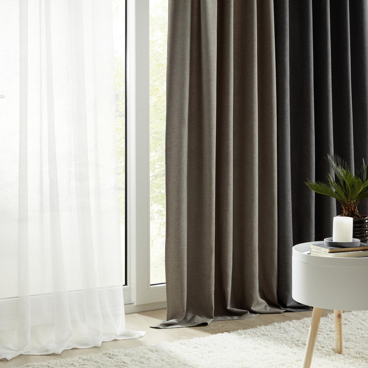 HOTOVÝ ZÁVĚS ULRICH -EXT- -TOP- - šedá, textil (135/245cm) - Modern Living