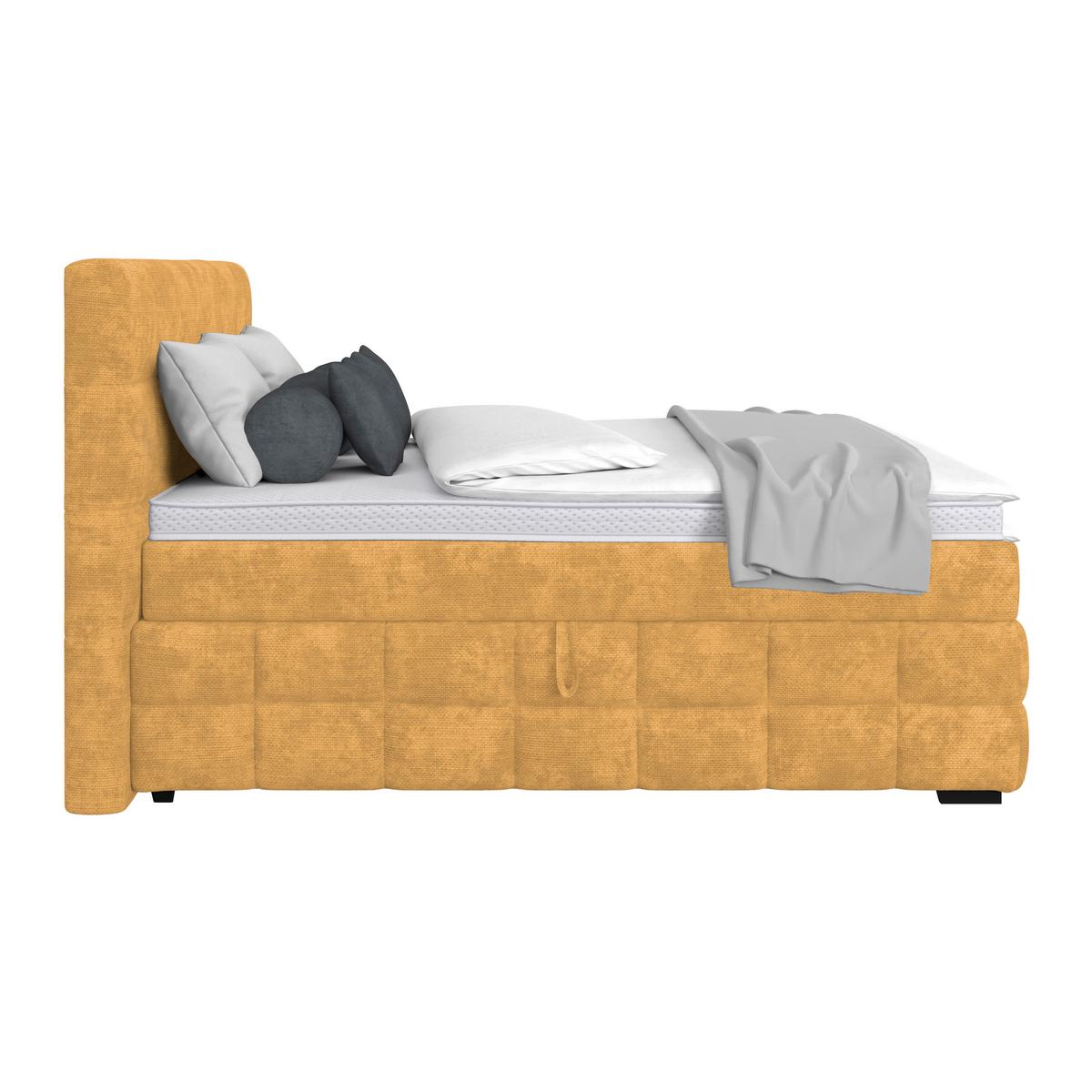 Čalúnená posteľ VEGA 180x200 cm, zlatá - čierna/zlatá, Trend, drevo/textil (180/200cm)